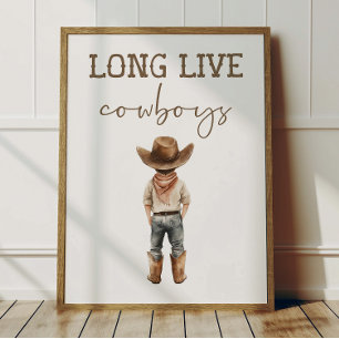 Poster Pôster Viva Cowboys Crianças Adesivos Quarto Decor