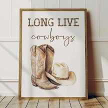 Pôster Viva Cowboys Crianças Decoração de Sala Oci