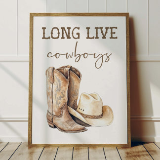 Poster Pôster Viva Cowboys Crianças Decoração de Sala Oci