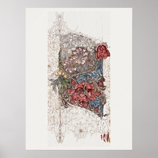 POSTER POSTER: WILLIAM MORRIS : HONEYSUCKLE + TULIP (Frente)