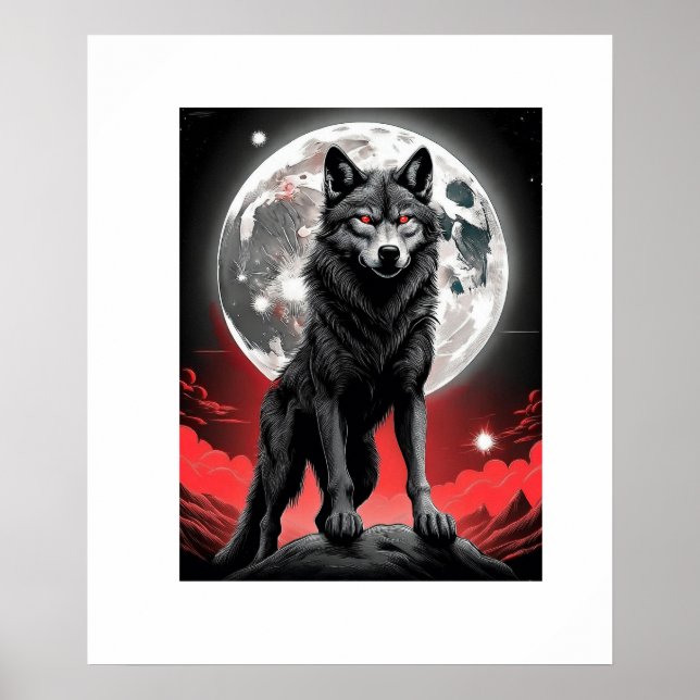 Poster poster,wolf,poster wolf,posters,muur deco (Frente)