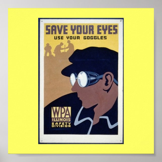 Póster Poster-WPA - Salve os olhos (Frente)