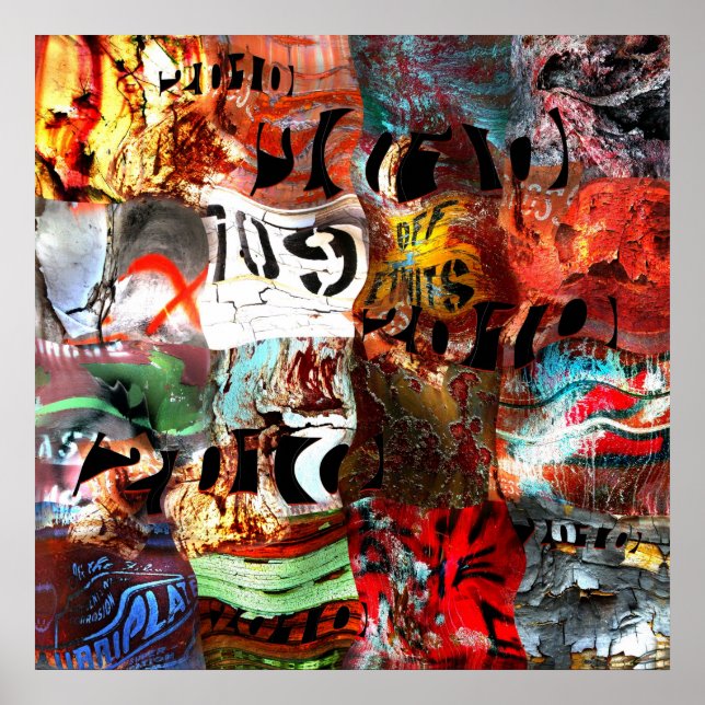 Póster Pôsteres Arte de Rua Abstrata 32 (Frente)