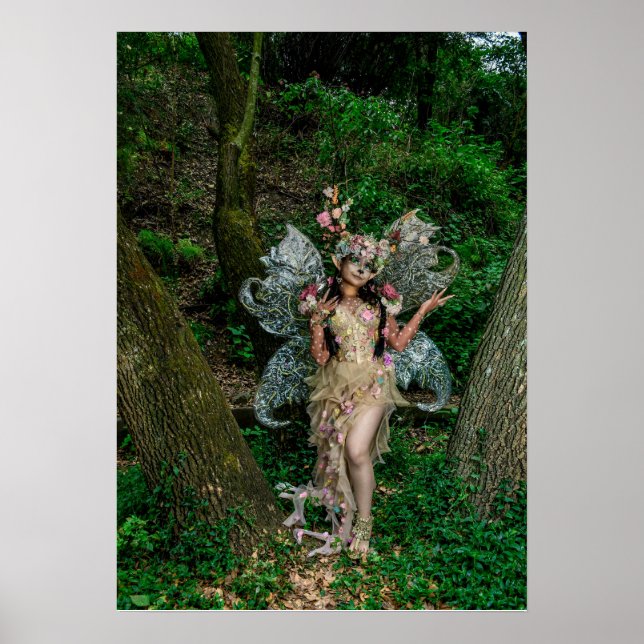 Poster Pôsteres da natureza e mulheres com roupas únicas (Frente)