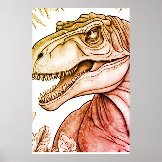 Poster Pôsteres de Dinossauros para a Parede do Quarto da (Frente)