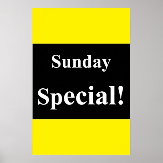 Poster Pôsteres de Domingo Especial para Salão de Cabelei (Frente)