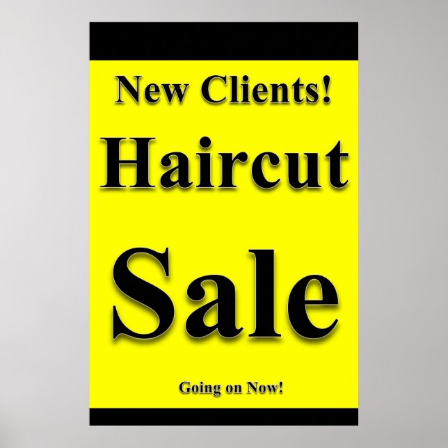 Poster Pôsteres de Salão de Cabeleireiro Barbearia Corte  (Frente)