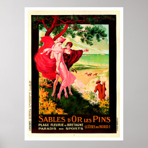 Póster Posteres de viagens De Sables D' Ou Les Pins ~ Fra