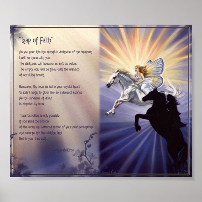 Póster Pôsteres Inspiradores de Salto de Fé (Frente)