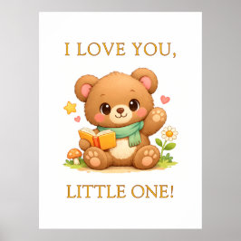 Poster Pôsteres Personalizados para Crianças | Urso Leito