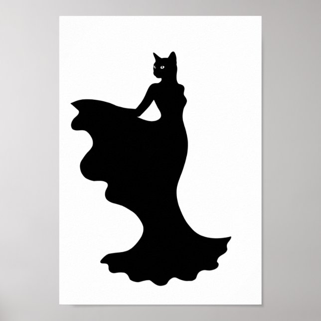 Poster Pôsteres Preto e Branco Moda Animal (Frente)