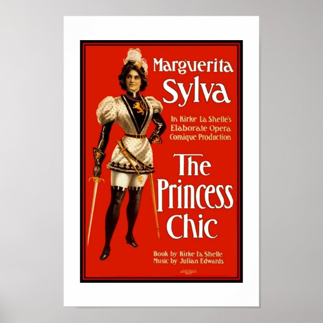 Poster Pôsteres Teatro Vintage "A Princesa Chic" (Frente)