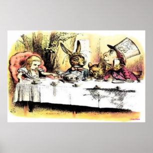 PÓSTER POSTERES VINTAGE - ALICE NO TEA PARTY - MELHORES