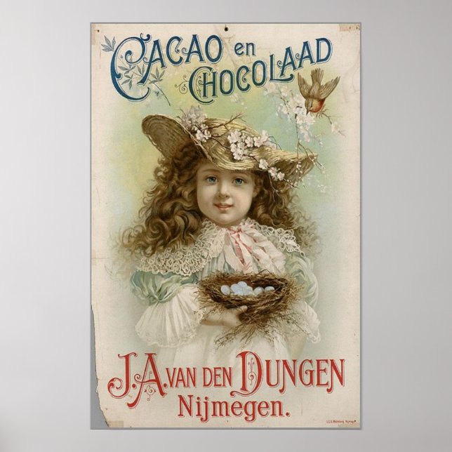 PÓSTER POSTERES VINTAGE - PUBLICIDADE DA EMPRESA CHOCOLAT (Frente)