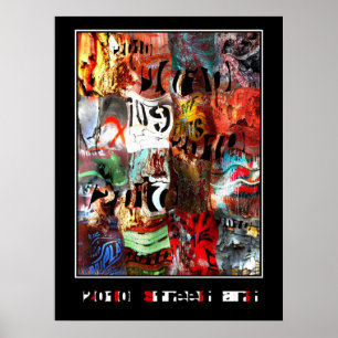 Póster Pôsteres Zizzago Street Art Abstrata Urbana Grunge