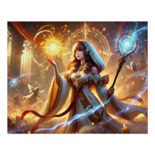 Póster Posters de cicatrização de batalha divina - Compai
