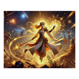 Póster Posters de cicatrização de batalha divina - Compai