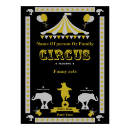 Póster Posters E Cartões Do Partido Circo