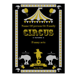 Póster Posters E Cartões Do Partido Circo