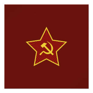 Póster Posters Red Star Hammer e Sickle