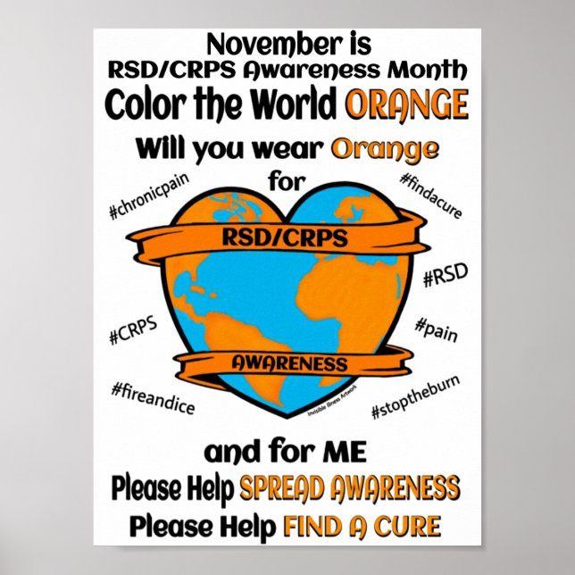 POSTER POSTERS...RSD/CRPS - COR A LARANJA MUNDIAL (Frente)