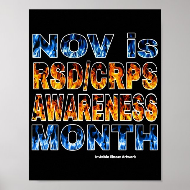 Poster POSTERS...RSD/CRPS - Laranja e Azul (Frente)