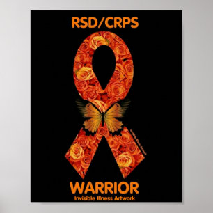 Poster POSTERS...RSD/CRPS - Rosas laranja