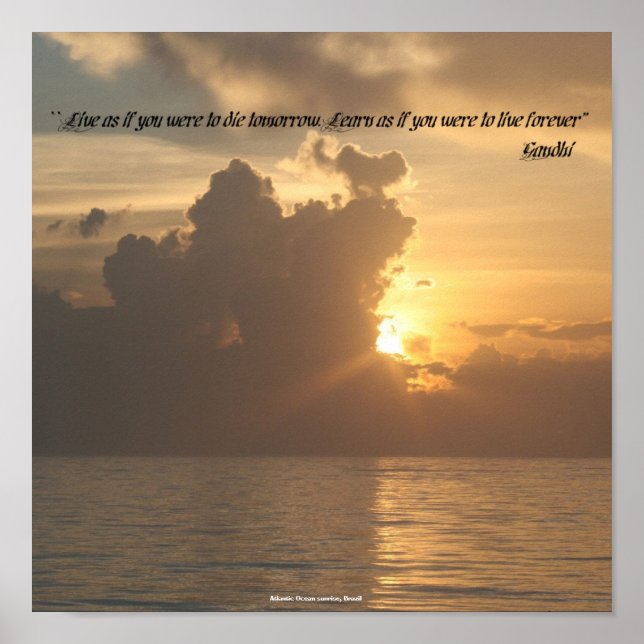 Póster Posters: Viva como se você fosse morrer amanhã. Le (Frente)