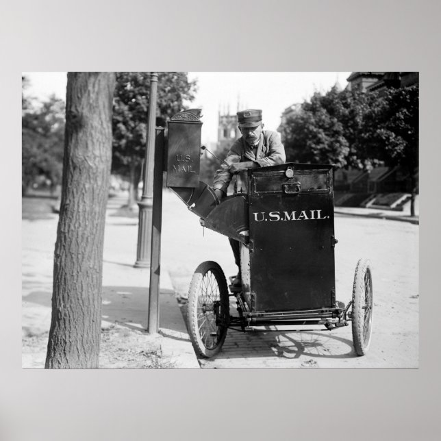 Póster Postman de motocicleta: 1912 (Frente)