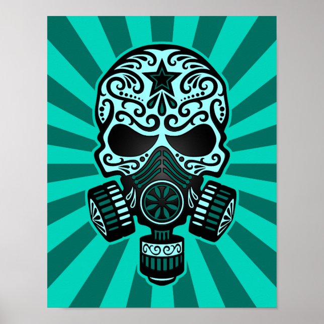 Póster Posto Azul Teal Açúcar Apocalíptico (Frente)