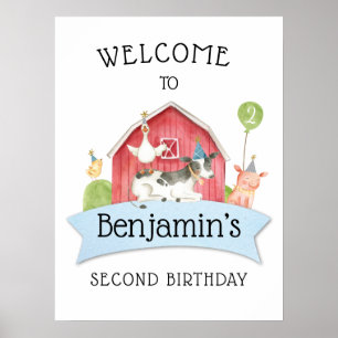 Poster Posto de boas-vindas à Festa de aniversário de ani