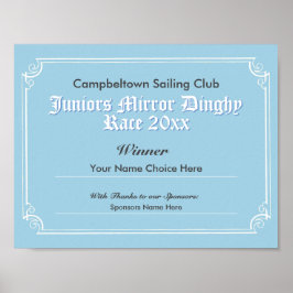 Poster Posto de Certificados do Vencedor do Concurso do C