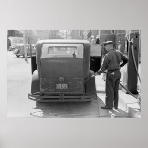 Póster Posto de gasolina da baía do esturjão: 1940