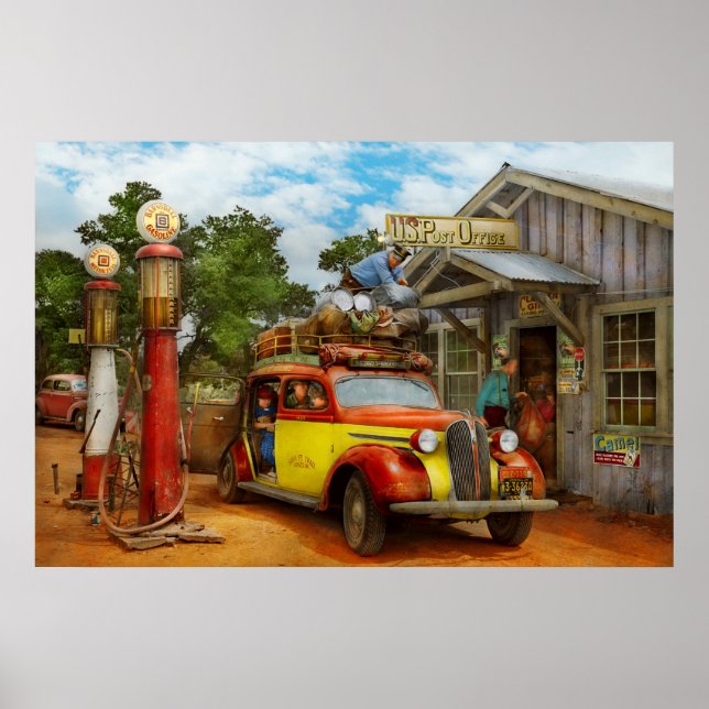Poster Posto de Gasolina - Entrega Fresca para Pie Town 1 (Frente)
