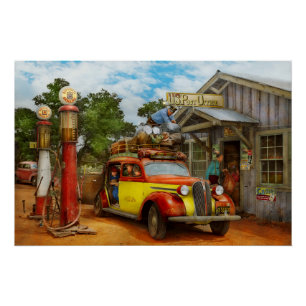 Póster Posto de Gasolina - Entrega Fresca para Pie Town 1