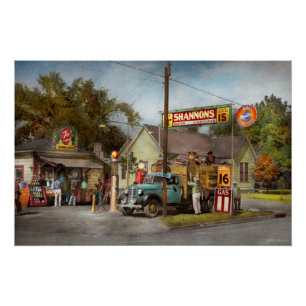 Póster Posto de Gasolina - Gasolinas super de Shannon 193