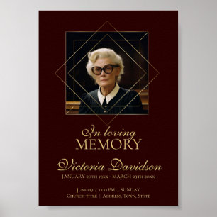 Poster Posto de lançamento do funeral digital vermelho es