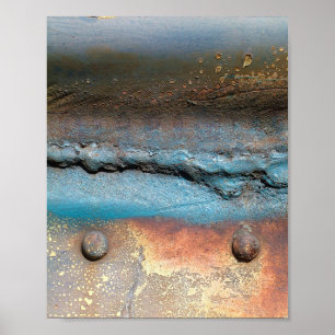Poster Posto de metal oxidado