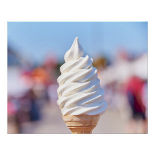 Póster Posto de sorvete de servidor suave