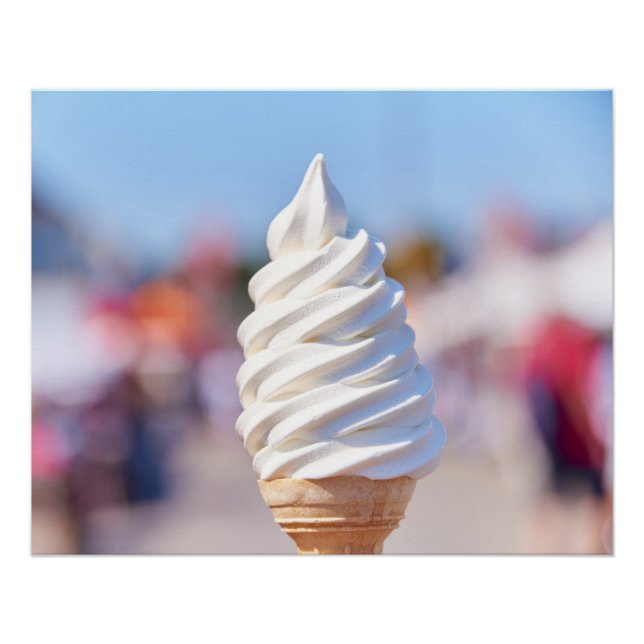 Póster Posto de sorvete de servidor suave (Frente)