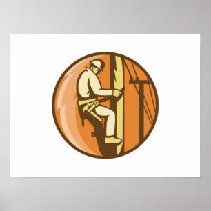 Póster Posto do Utilitário de Escalada Elétrica da Power