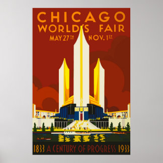 Poster Posto Fair Century of Progress 1933 de Chicago