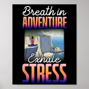 Poster Postura de Yoga Namaste Respiração na Aventura Exa