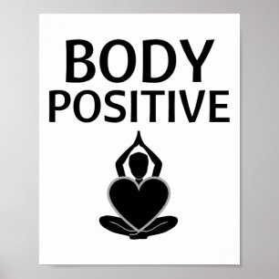 Poster Postura de Yoga Pacífica e Positiva para o Corpo A