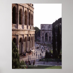 Poster Posudo antigo de Colosseum Roma