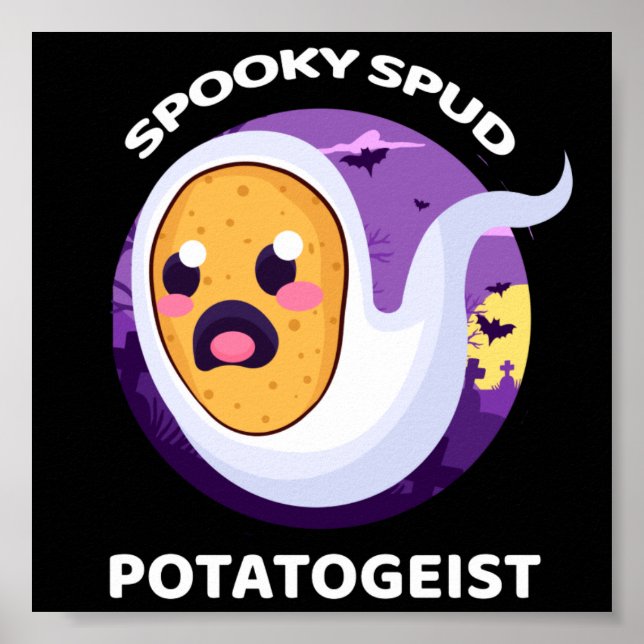 Poster Potatogista Spooky Spud Potato - Halloween Cute (Frente)