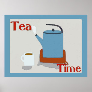 Póster Pote Azul Tea Time