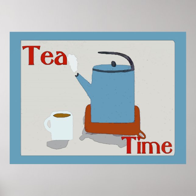 Póster Pote Azul Tea Time (Frente)
