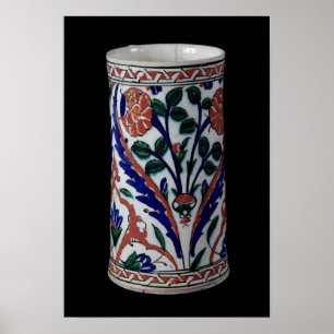 Poster Pote com uma decoração floral, Iznik