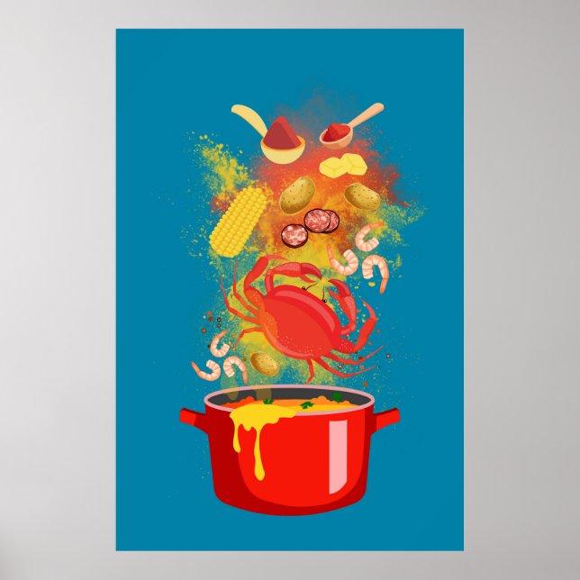 Poster Pote Crab Boil (Frente)